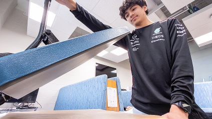 Student participating in a TSA committee activity