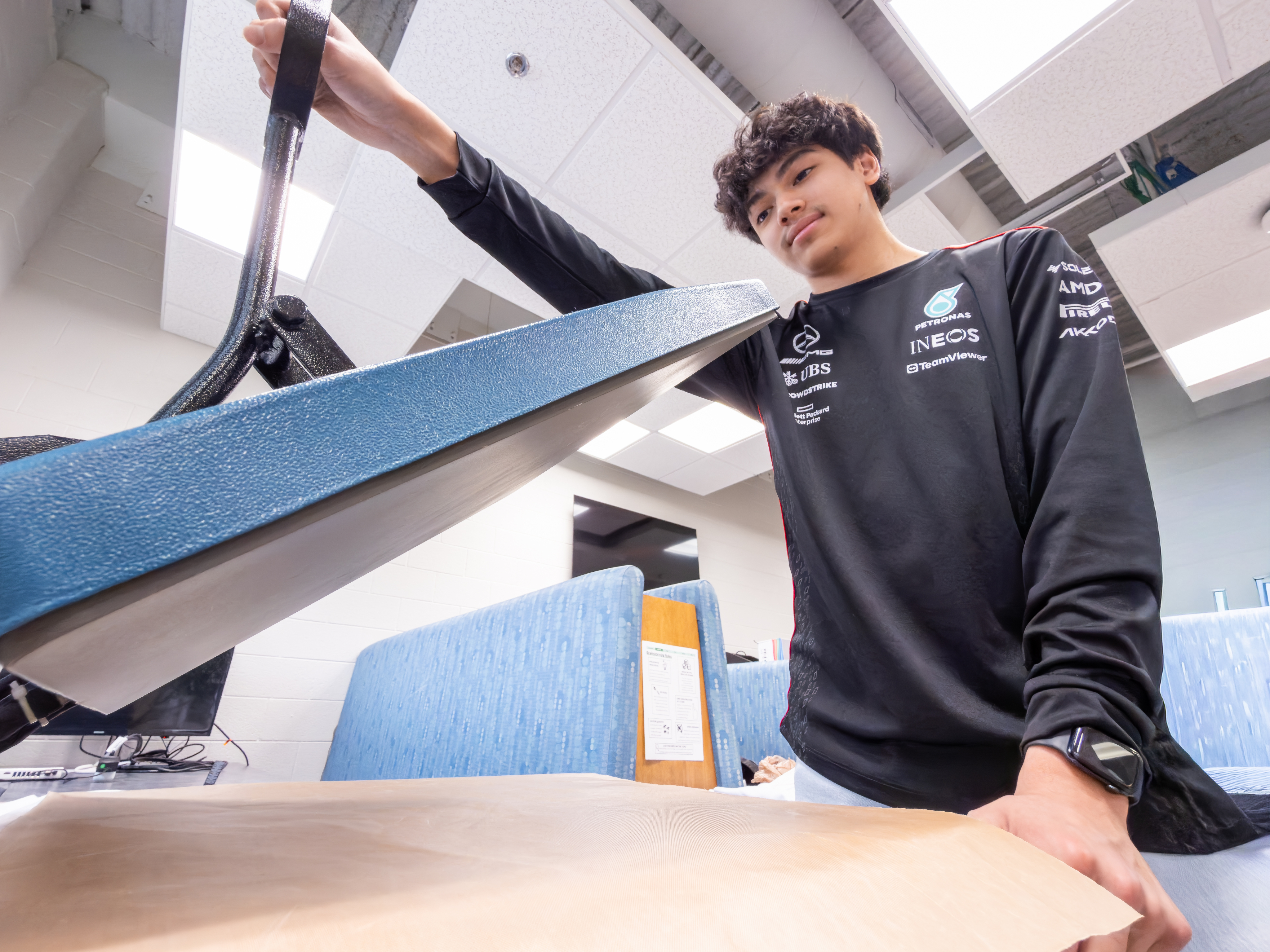 Student participating in a TSA committee activity